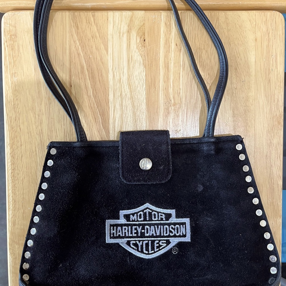Suede Black Harley Davidson purse